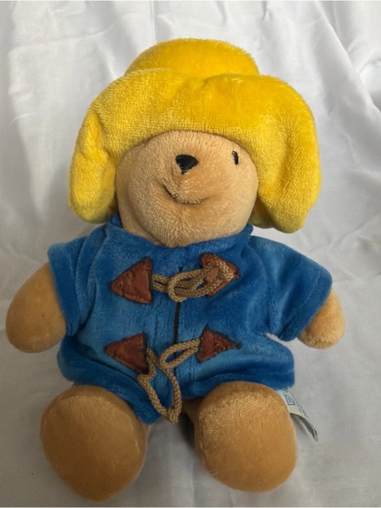 Eden Toys Other - Plush Bear in Blue Coat with Yellow Hat - Soft Cuddly Toy